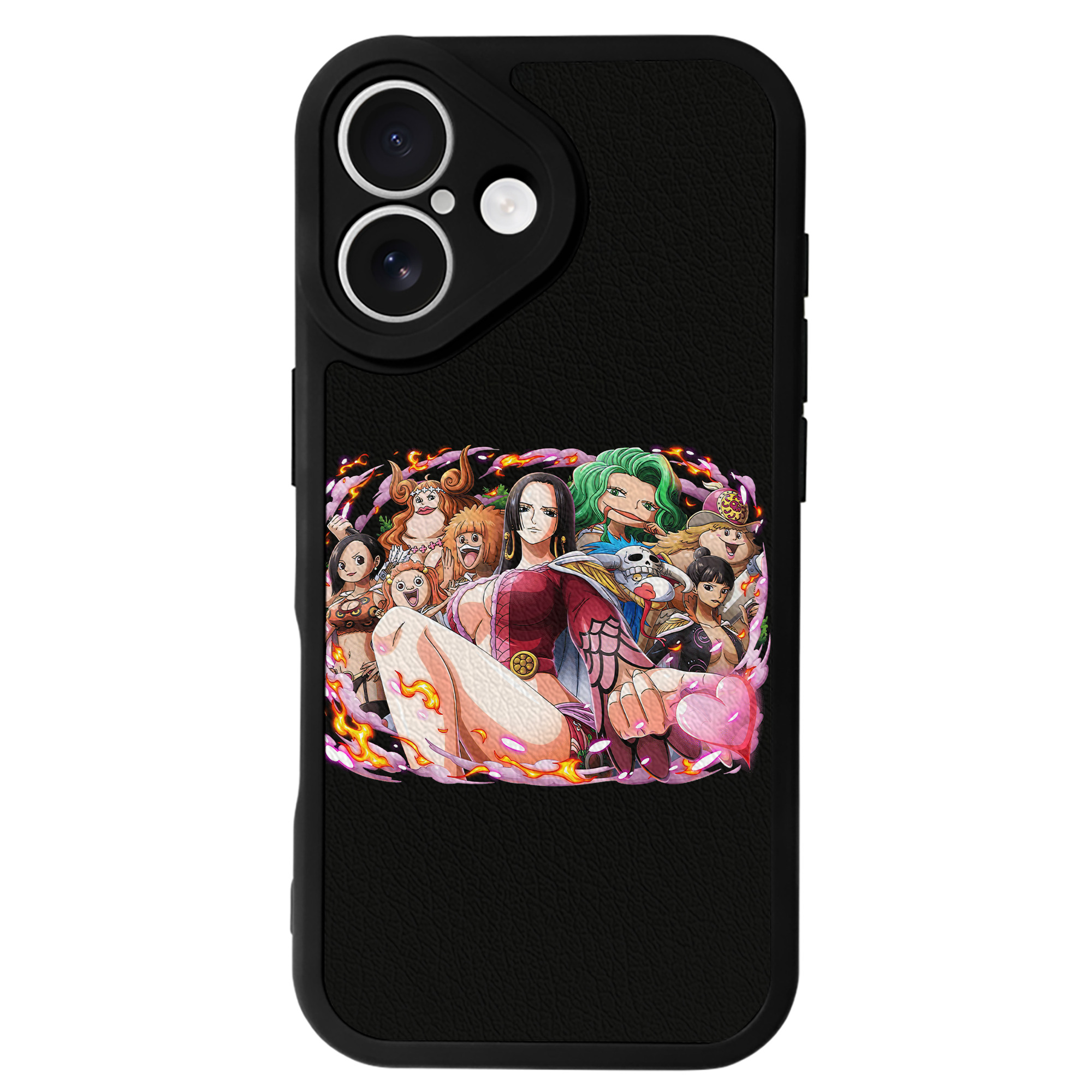 （画像用） ワンピース ボア・ハンコック ONE PIECE Boa·Hancock 【iPhone 16シリーズ対応】シリコンスマホケース（レザー調） 材質：シリコン